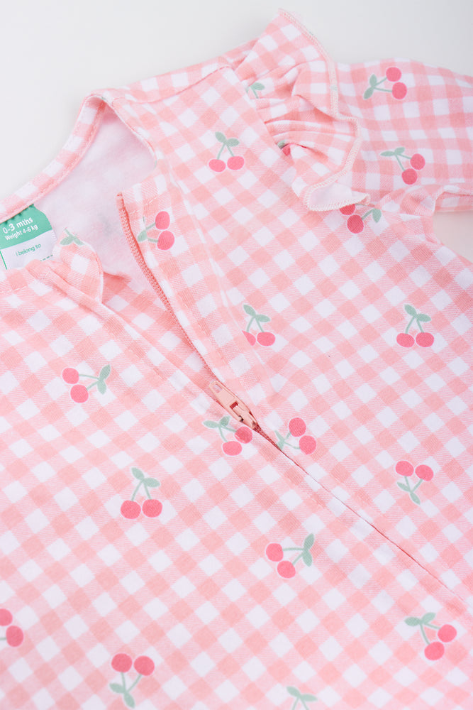 Grow With Me Pink Cherry Sleepsuit (1)