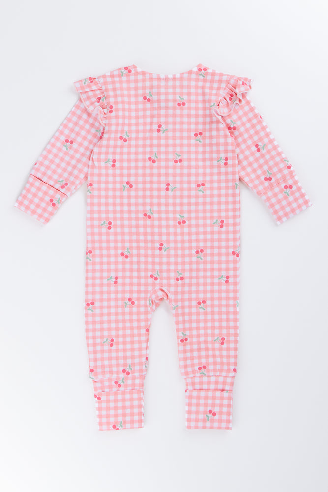 Grow With Me Pink Cherry Sleepsuit (2)