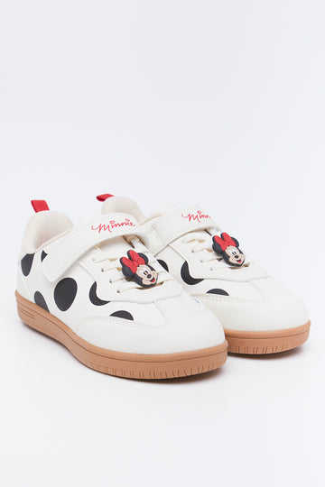 Cream Minnie Mouse Spotted Sneakers