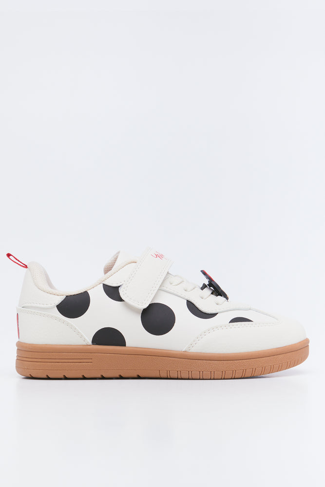 Cream Minnie Mouse Spotted Sneakers (1)