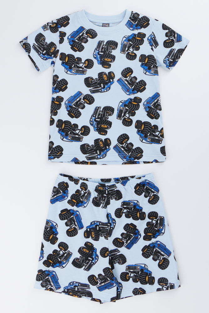 Blue Monster Truck Pyjama Set
