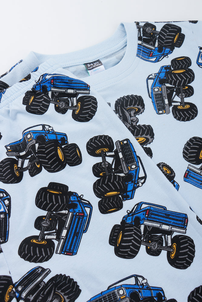 Blue Monster Truck Pyjama Set (1)