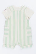 Sage Buddy Bear Striped Dungaree Set (2)
