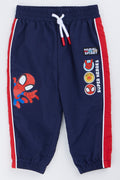 Navy Spider-Man Print Trackpants