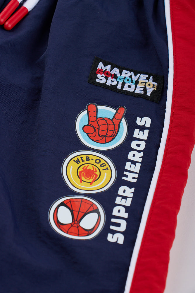 Navy Spider-Man Print Trackpants (1)