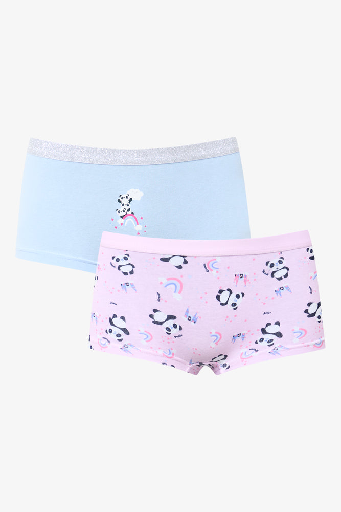 Blue 2 Pack Panda Print Boyleg