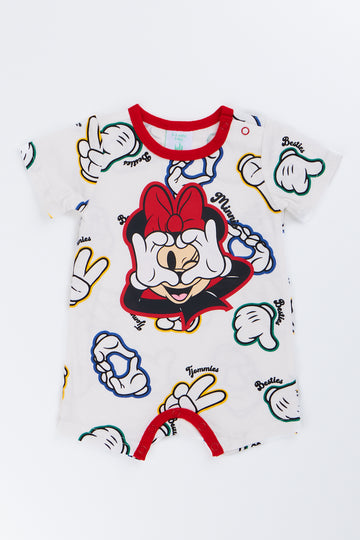 Minnie Mouse Printed Romper