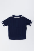 Navy Knit Collared Golfer (2)