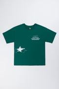 Green Printed Star Short Sleeve T-Shirt