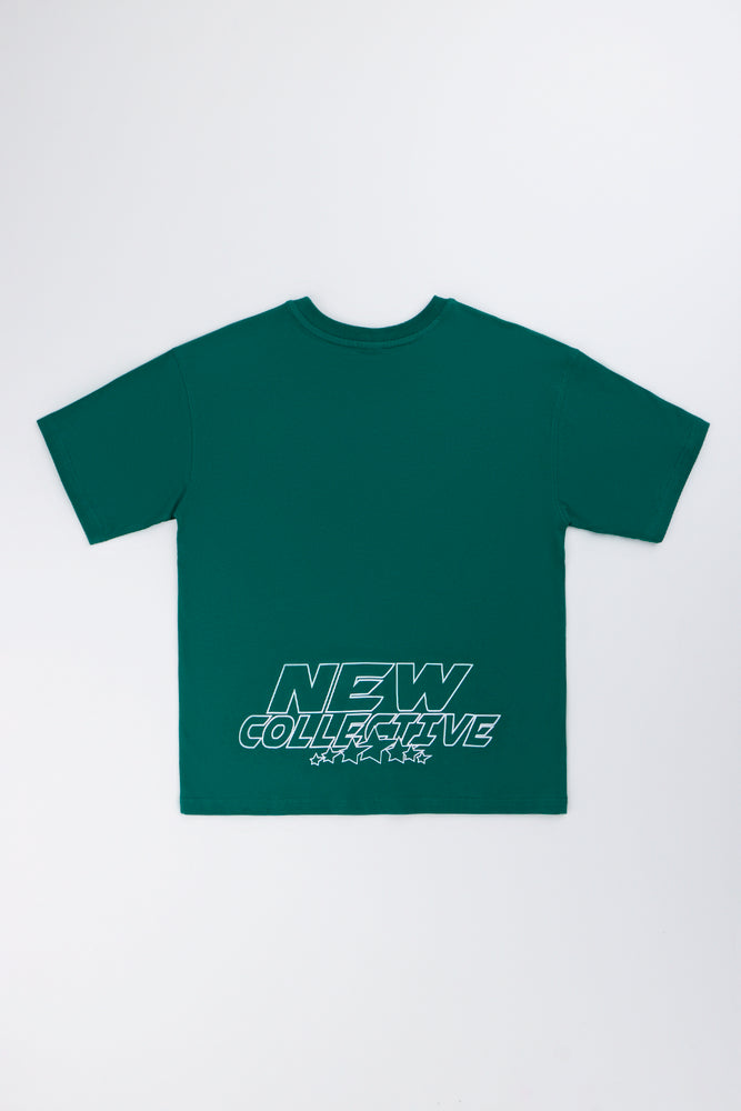 Green Printed Star Short Sleeve T-Shirt (2)