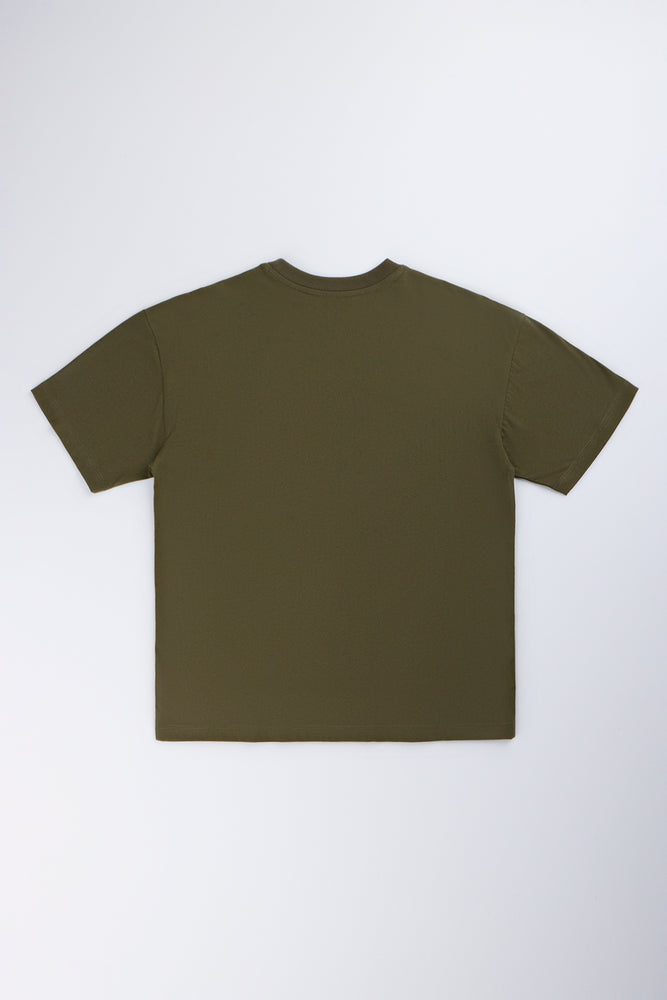 Green Printed Unmatched T-Shirt (2)