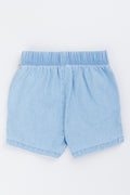 Blue Denim Embroidered Shorts (2)