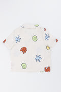 Milk Ocean Print Linen Blend Shirt (2)
