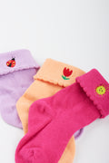 3 pack Embroidered Ankle Socks (1)