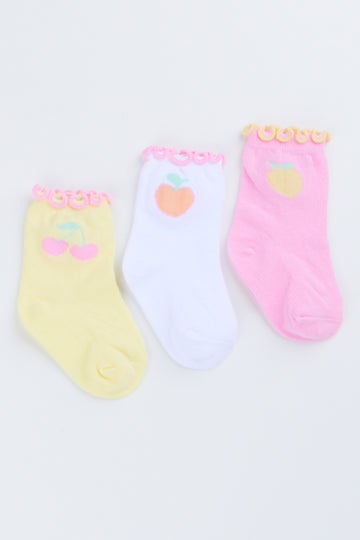 3 Pack Fruit Ankle Socks