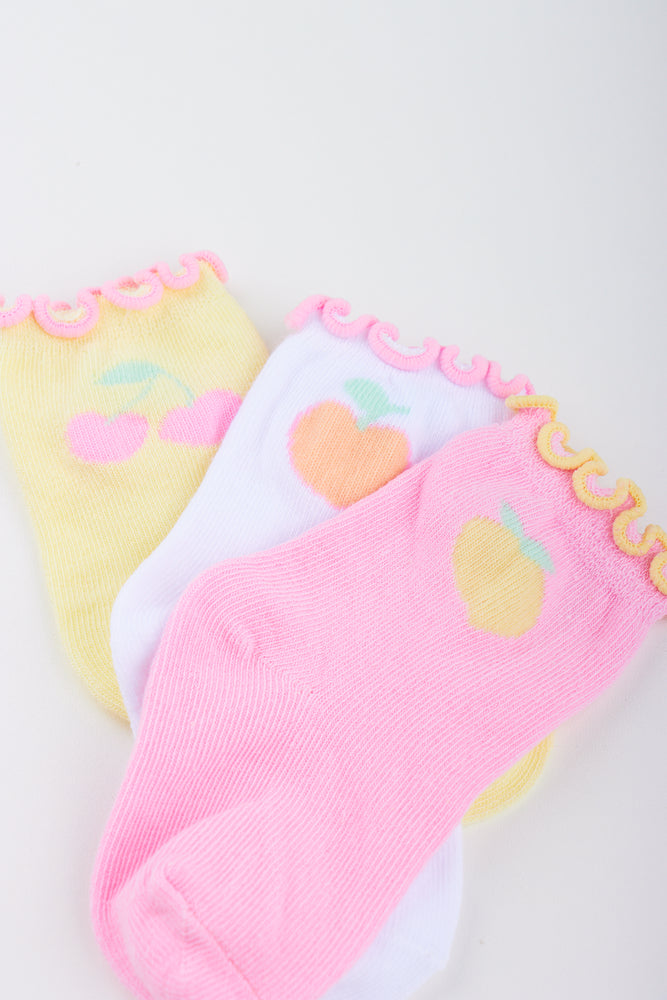 3 Pack Fruit Ankle Socks (1)
