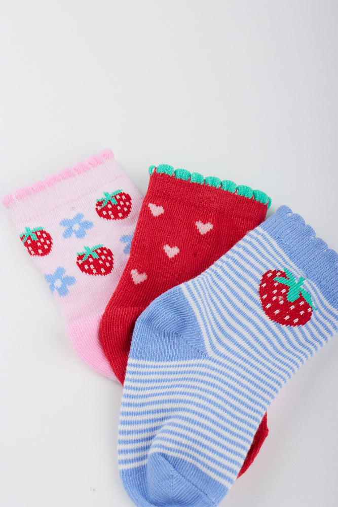 3 Pack Assorted Print Socks (1)