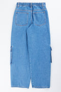 Blue Denim Cargo Pants (2)