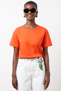 Orange Short Sleeve Crewneck T-Shirt