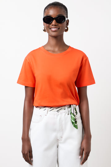 Orange Short Sleeve Crewneck T-Shirt