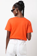 Orange Short Sleeve Crewneck T-Shirt (2)