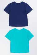 Blue Boxy Graphic T-Shirt 2 Pack (2)