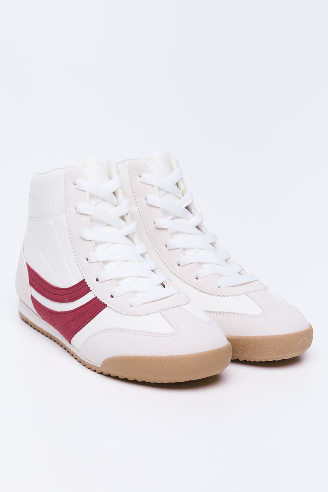 Cream High Top Sneakers