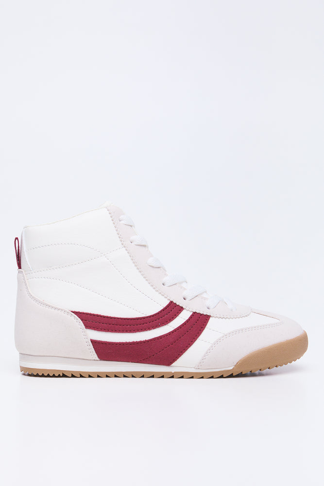 Cream High Top Sneakers (1)