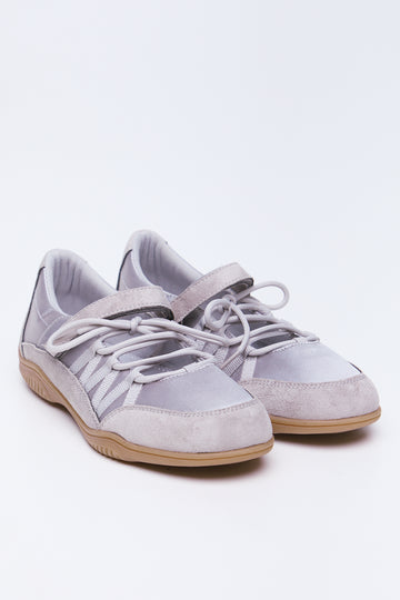 Silver Grey Lace Up Shoes