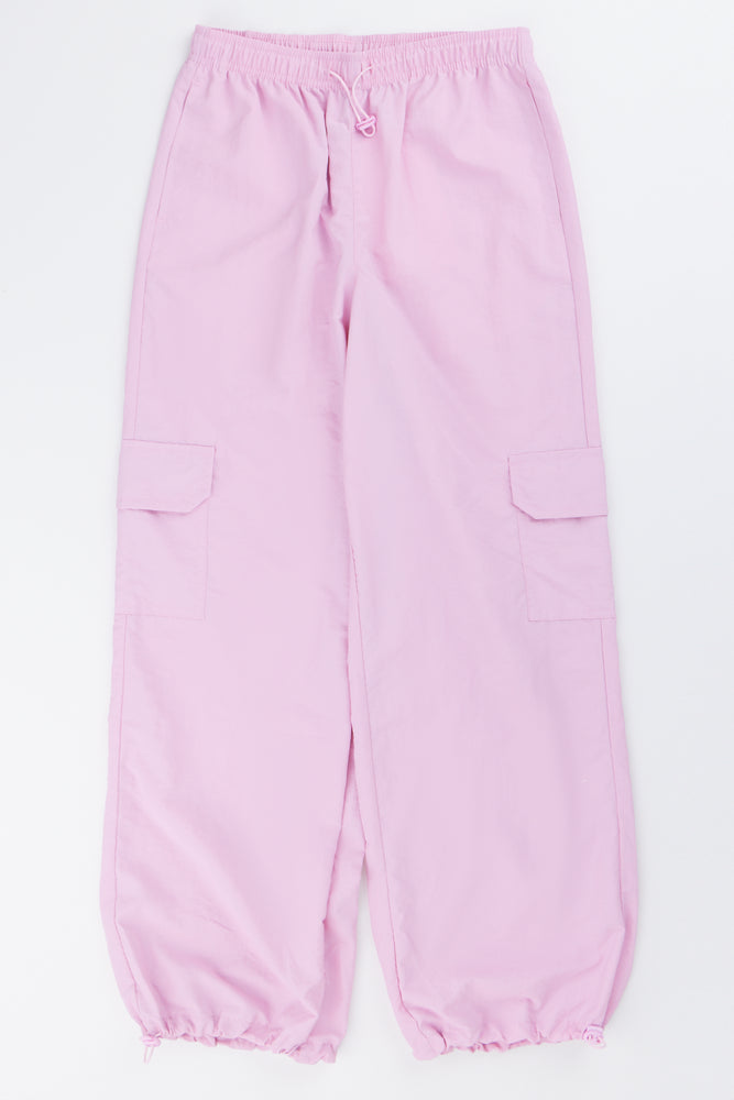 Pink Cargo Balloon Pants