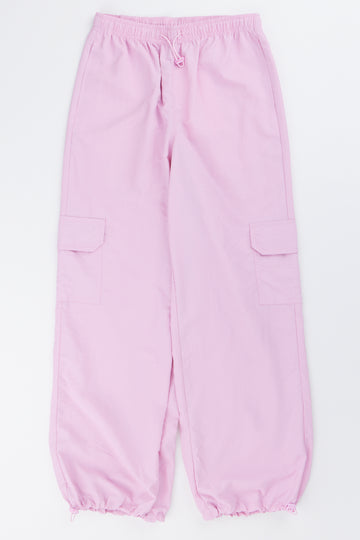 Pink Cargo Balloon Pants