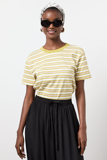 Green Stripe Regular Crewneck T-Shirt