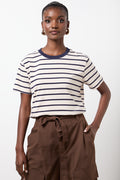 Striped Regular Crewneck T-Shirt Stone