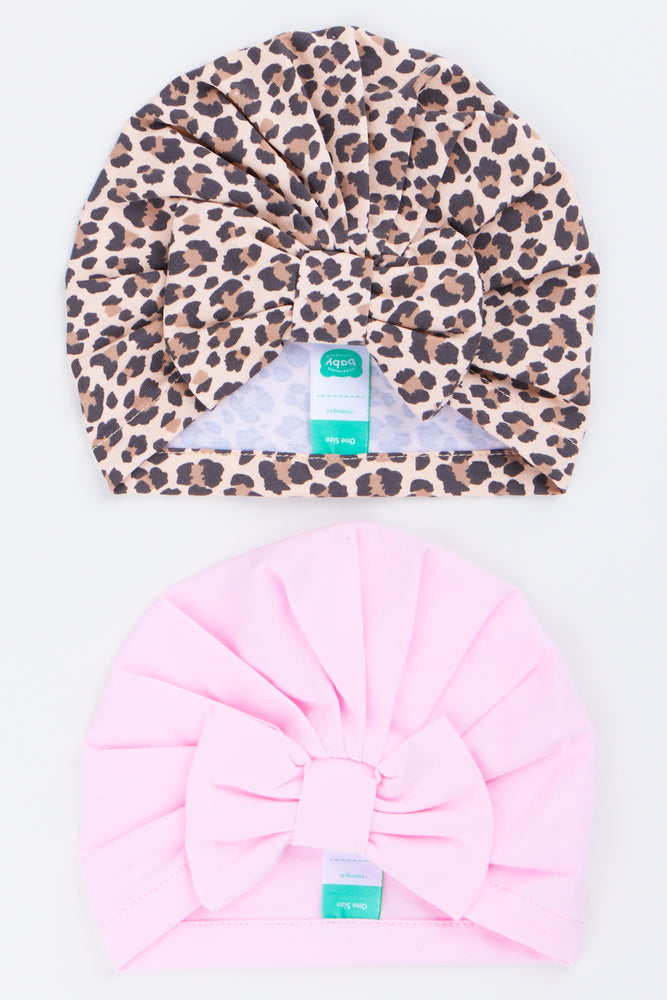 2 Pack Animal Print Turban