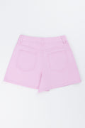 Pink Embroidered Denim Shorts (3)