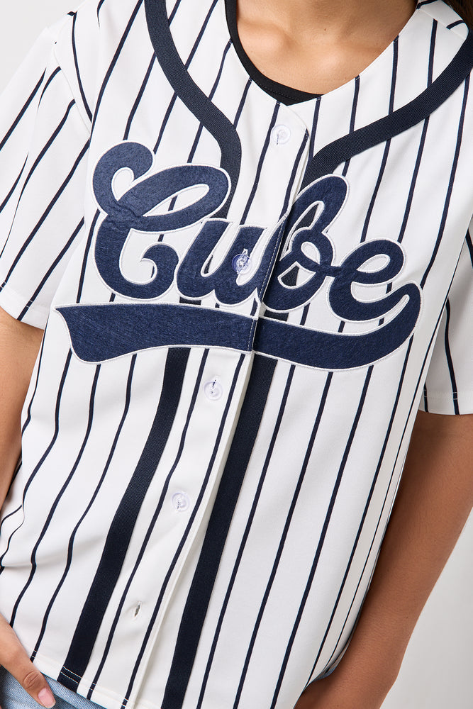 Striped Button Down Baseball Shirt (4)