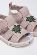 Palm Print Open Toe Sandals (2)