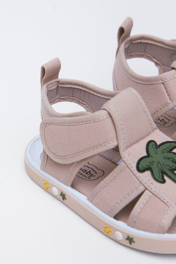 Palm Print Open Toe Sandals (3)
