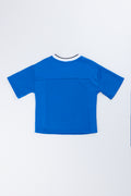 Blue Sporty V-Neck T-Shirt (2)