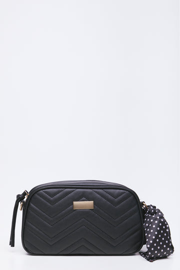 Black Quilted Camera Bag