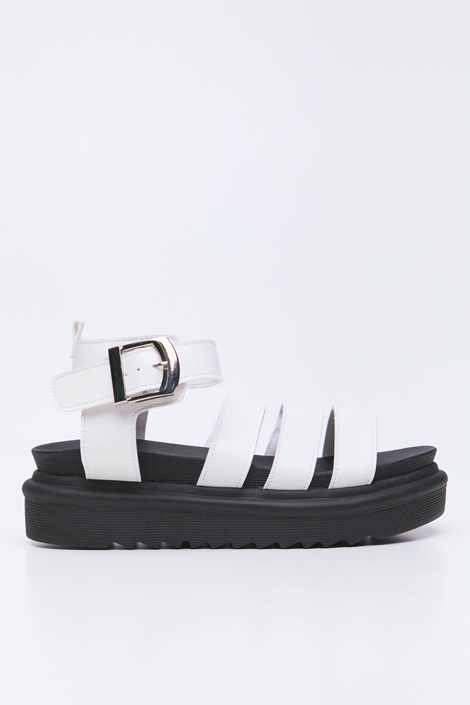 White Chunky Platform Sandals (1)