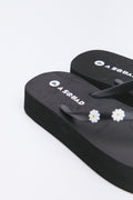 Black Embellished Platform Flip Flops (3)