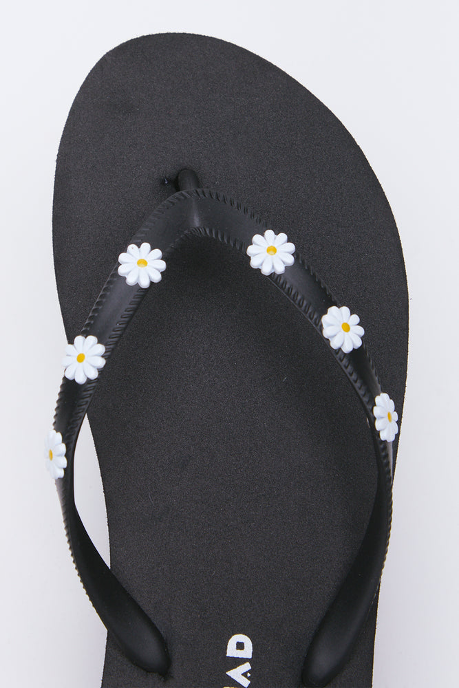 Black Embellished Platform Flip Flops (4)