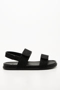 Black Double Velcro Moulded Sandals