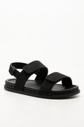 Black Double Velcro Moulded Sandals (1)