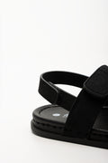 Black Double Velcro Moulded Sandals (3)