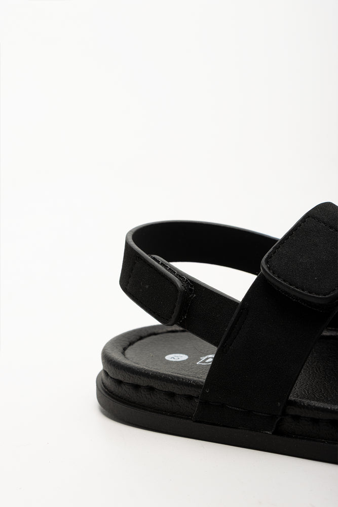 Black Double Velcro Moulded Sandals (3)