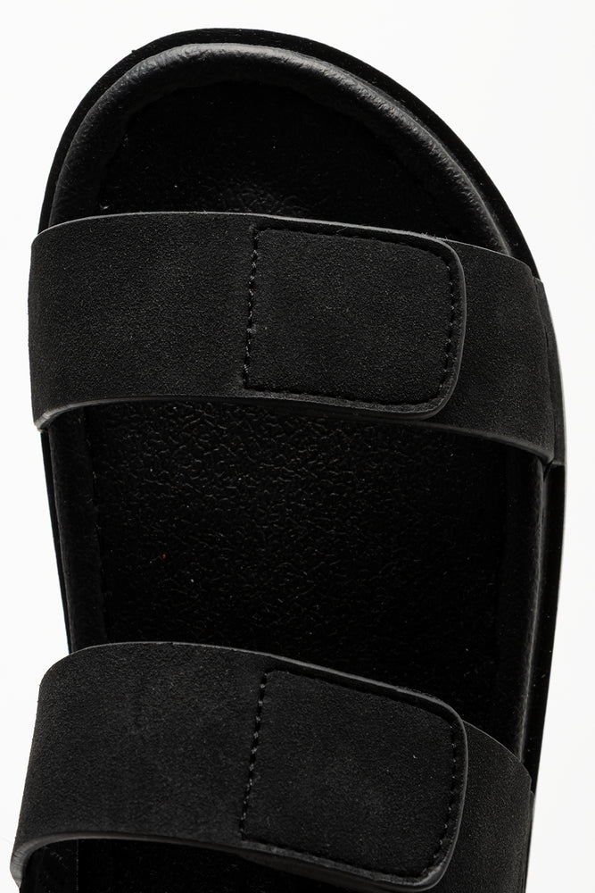 Black Double Velcro Moulded Sandals (4)