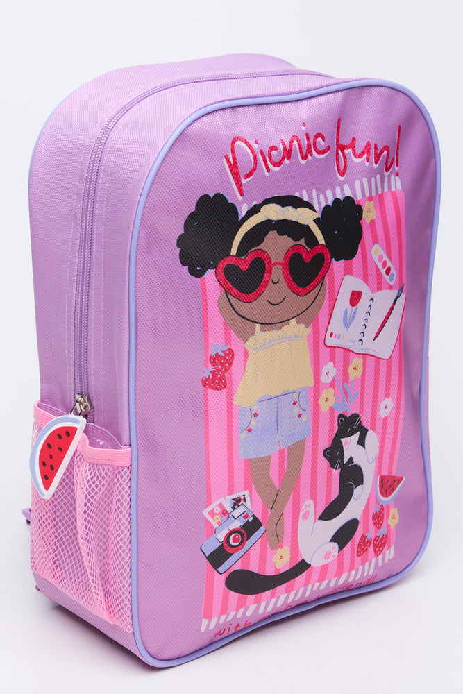 Lilac Graphic Picnic Backpack (2)