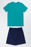 Teal Racing Graphic Short Pyjamas (2)